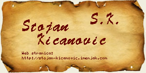 Stojan Kićanović vizit kartica